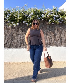 Chaleco Cristina Marrón