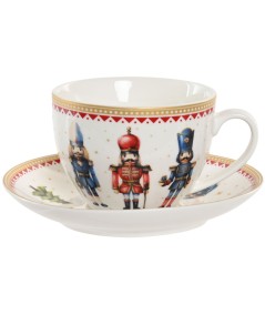 Set de Taza y Plato Navidad Cascanueces