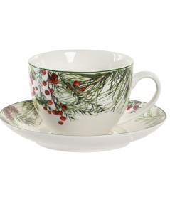 Set de tazas y plato de navidad