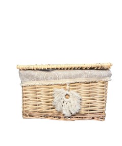 Cesta de Mimbre con Tapa Pequeña