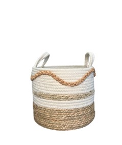 Cesta Alba de Mimbre Mediana