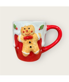 Taza Navideña Muñeco de Jengibre