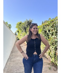 Chaleco Teresa Negro Outlet