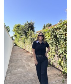 Camiseta cuello Vichy Outlet