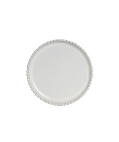 Plato gres blanco