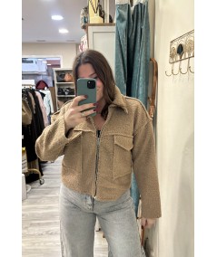 Chaqueta borrego camel